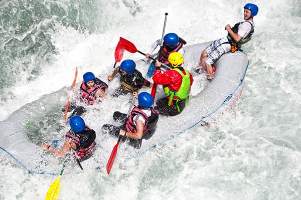 white water rafting 